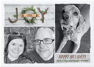 Happy Holidays! Love, Beth, Chip, and Swiffer